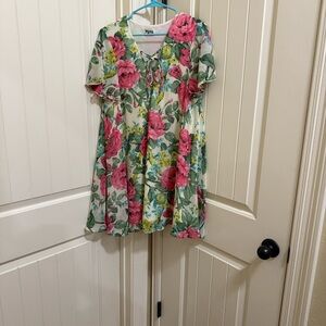 Show Me Your MuMu Floral Mini Dress - Pink and Green